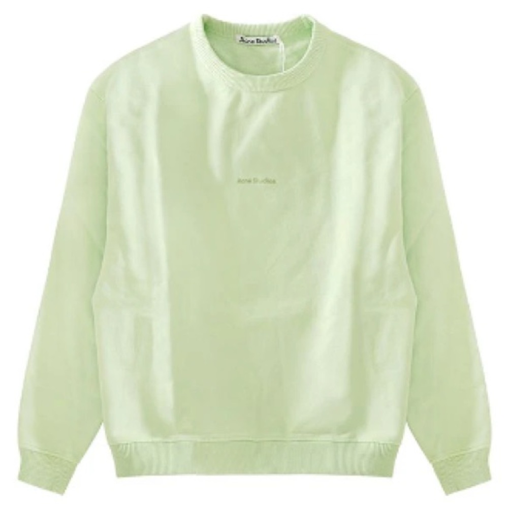 Acne Studios Logo Cotton Jersey Sweatshirt in Green
